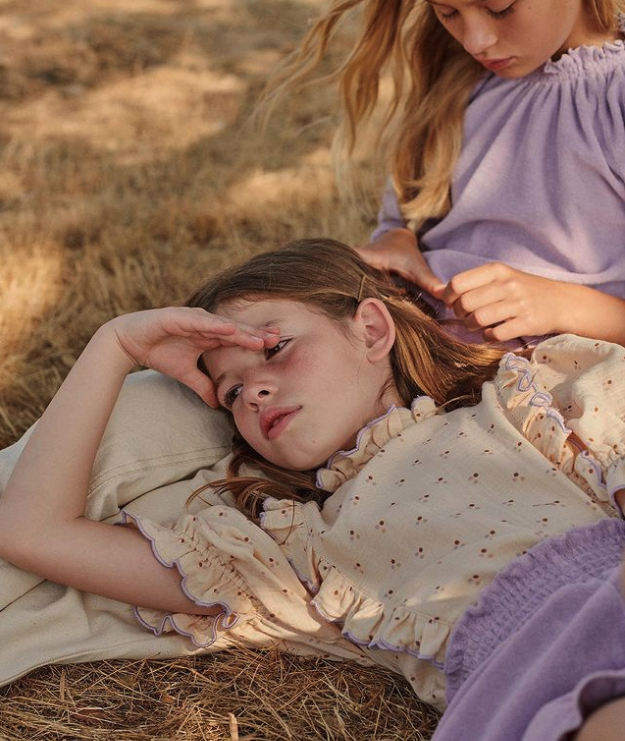 Child in styled clothing